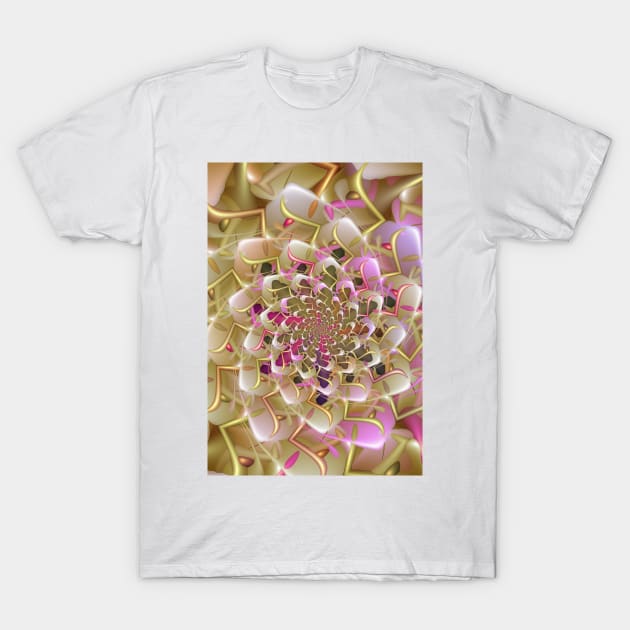 Pastel colored fractal spiral T-Shirt by pinkal